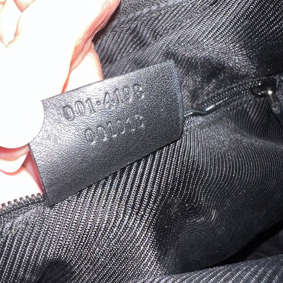 Gucci Black Canvas Monogram Shoulder Bag - Picture 6 of 6